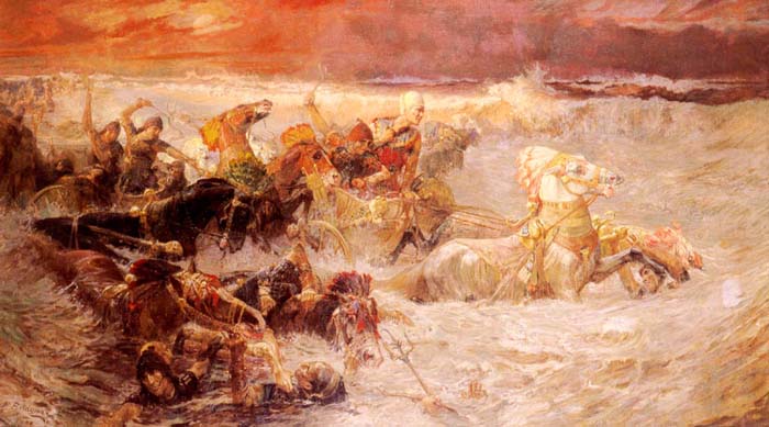El ejército egipcio ahogado en el Mar Rojo