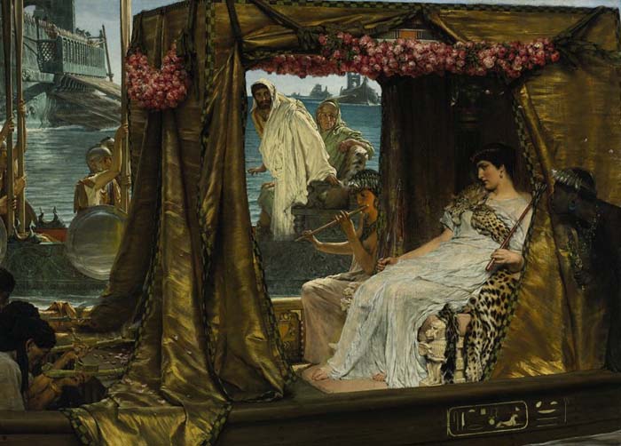Marco Antonio y Cleopatra, pintura de Lawrence Alma-Tadema