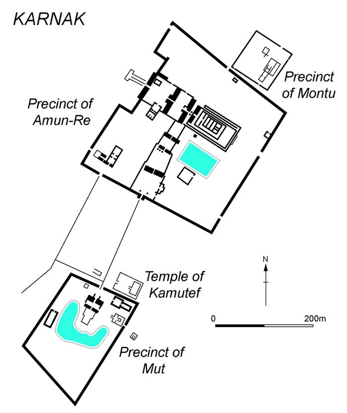 Disposición del complejo de Karnak