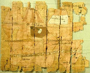 Fragmento de un papiro de minería
