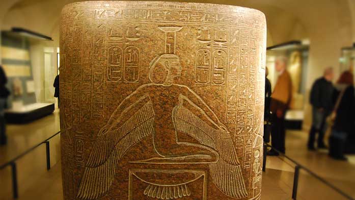 Detalle de Neftis en el sarcófago de Ramsés III