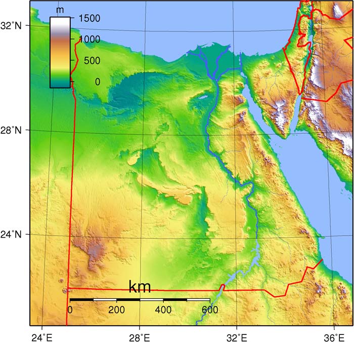 Topografía de Egipto