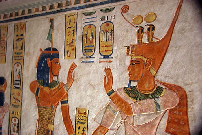Pintura en pared de tumba